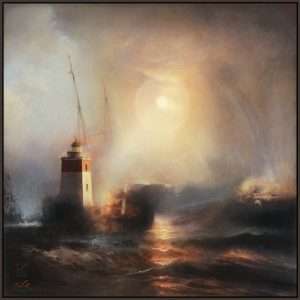 Iron Pot Lighthouse Storm Bay by Keith Lane